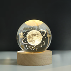 3D Krystal glaskugle lampe