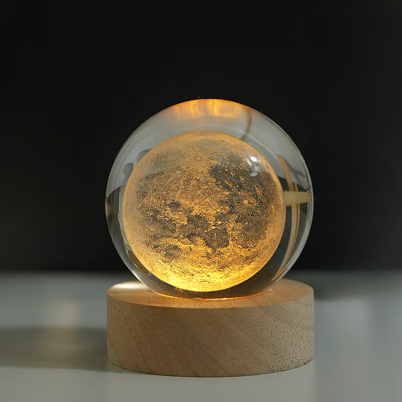 3D Krystal glaskugle lampe