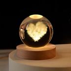 3D Krystal glaskugle lampe