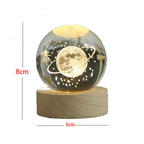 3D Krystal glaskugle lampe