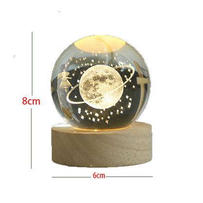 3D Krystal glaskugle lampe