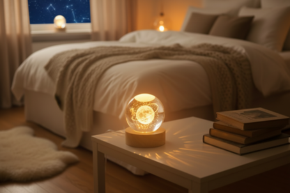 3D Krystal glaskugle lampe