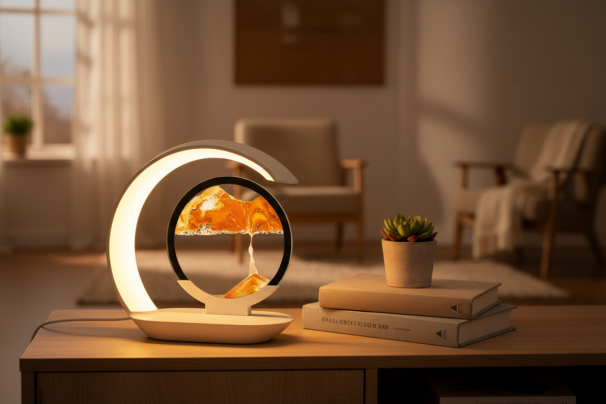Orange lampe – stue
