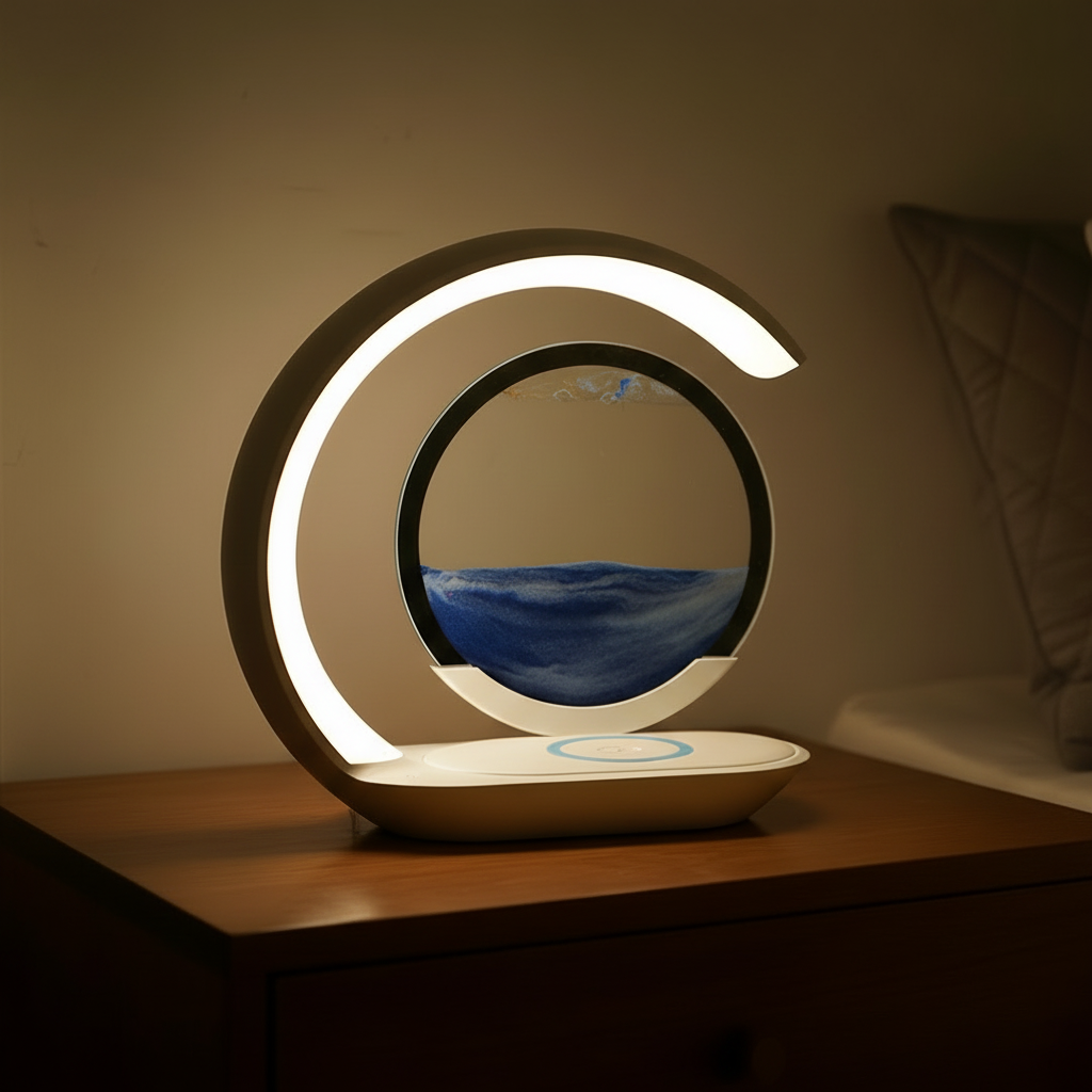 Timeglas lampe soveværelse 1:1